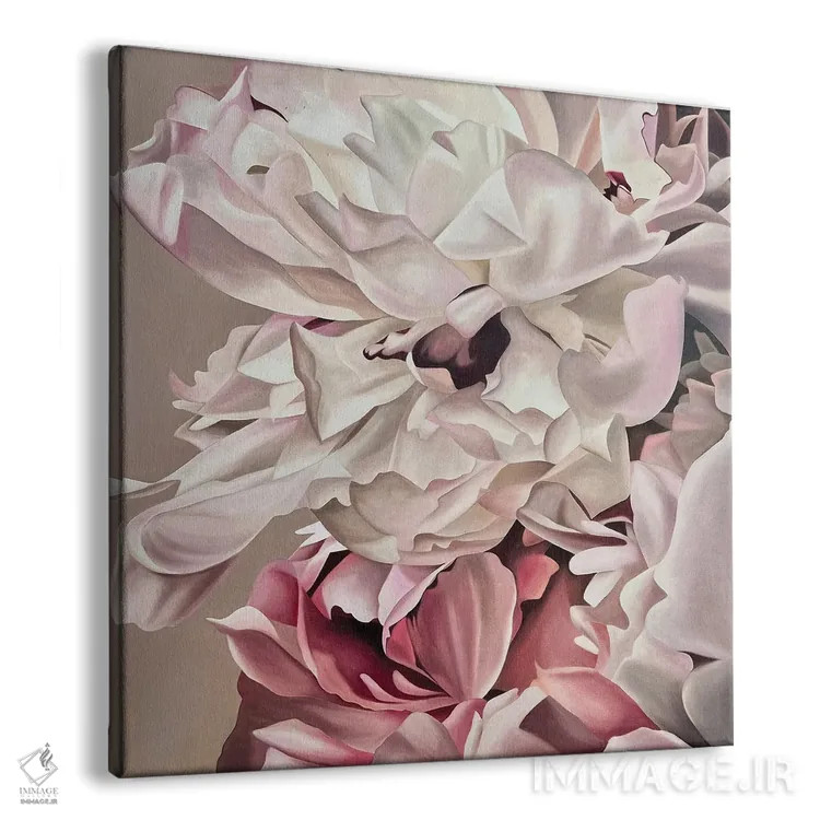 تابلو گل صدتومانی قهوهای اثر ایلدزه اوس - نمای پرسپکتیو محصول