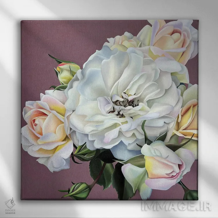 تابلو سرخی سلطنتی اثر ایلدزه اوس - نمای روبهرو روی دیوار