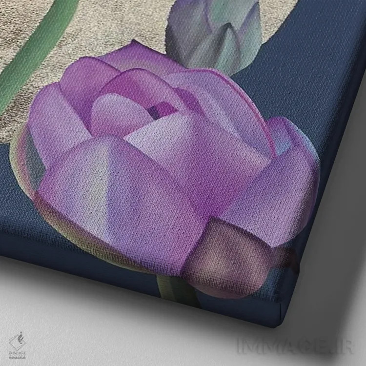 تابلو به سوی خورشید اثر ایلدزه اوس - نمای نزدیک بافت بوم