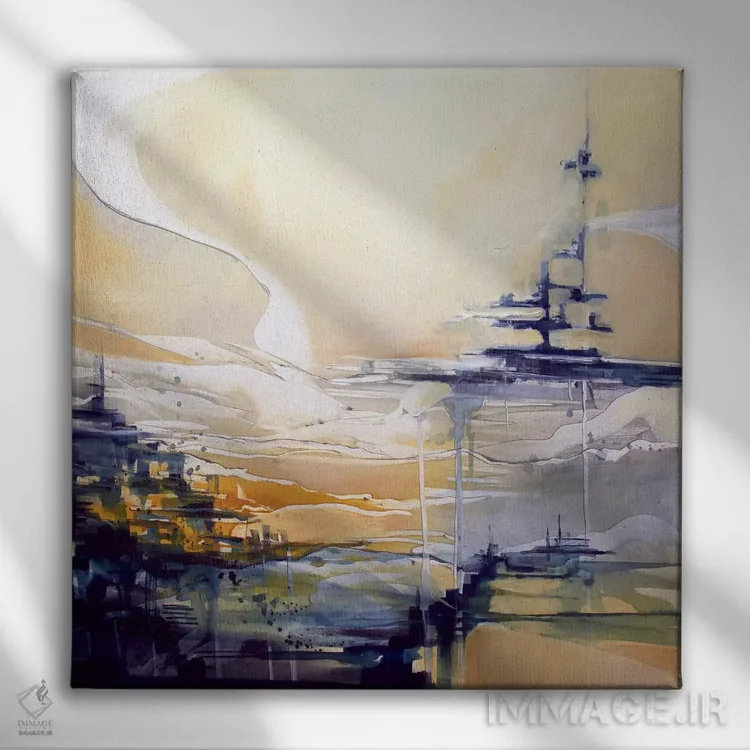 تابلو کشتی بادبانی اثر جی.اِی آرت (برند هنری) - نمای روبهرو روی دیوار