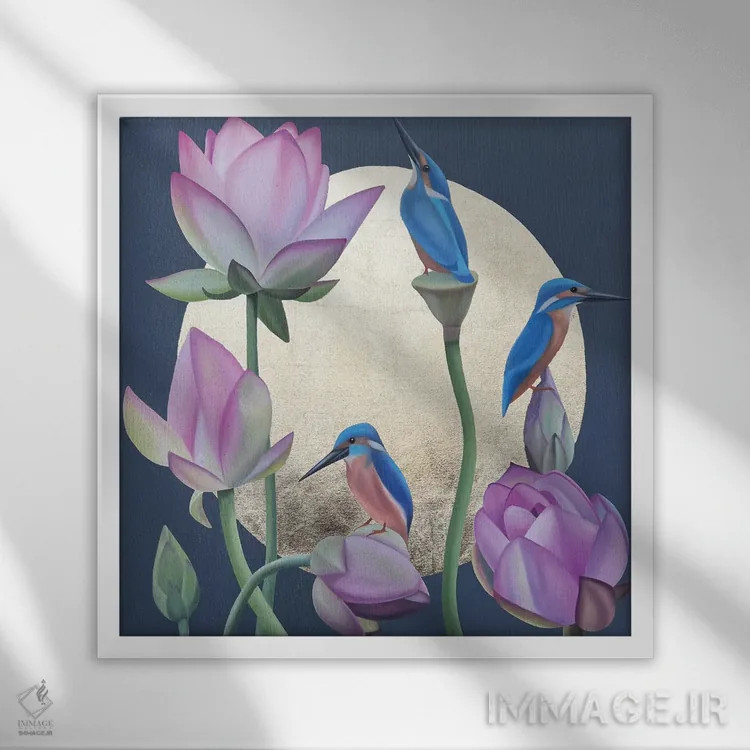 تابلو به سوی خورشید اثر ایلدزه اوس - نمای قابدار سفید