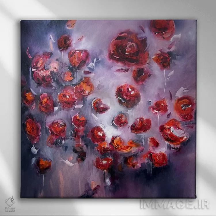 تابلو رقص اشتیاق اثر جی.اِی آرت (برند هنری) - نمای روبهرو روی دیوار