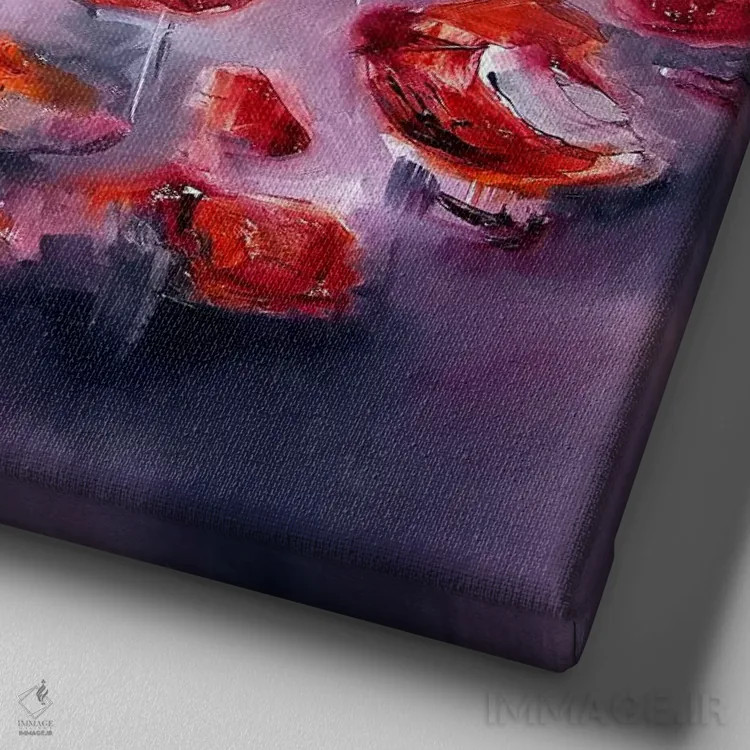 تابلو رقص اشتیاق اثر جی.اِی آرت (برند هنری) - نمای نزدیک بافت بوم