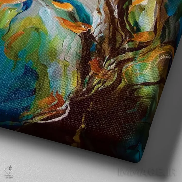 تابلو نسیم اثر جی.اِی آرت (برند هنری) - نمای نزدیک بافت بوم