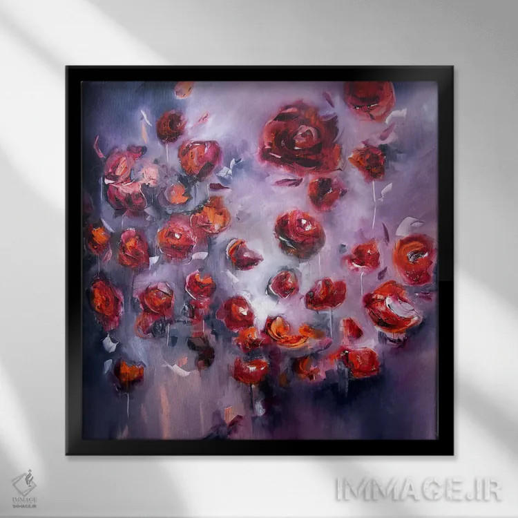 تابلو رقص اشتیاق اثر جی.اِی آرت (برند هنری) - نمای قابدار مشکی