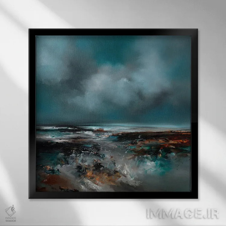 تابلو زندگی ساحلی اثر جی.اِی آرت (برند هنری) - نمای قابدار مشکی