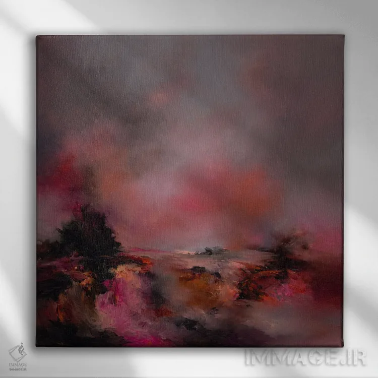 تابلو سرخی (یا گونه سرخ شدن) اثر جی.اِی آرت (برند هنری) - نمای روبهرو روی دیوار