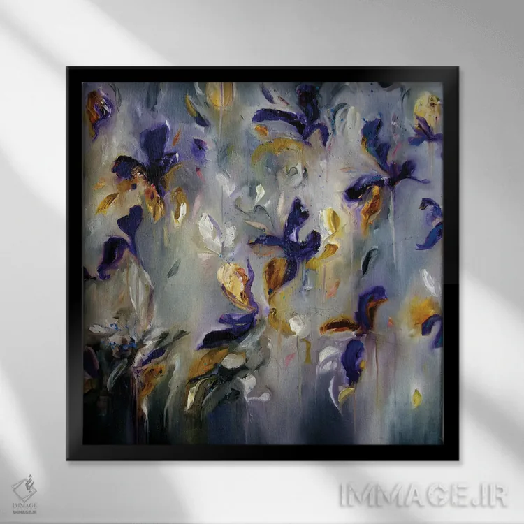 تابلو زنبق وحشی اثر جی.اِی آرت (برند هنری) - نمای قابدار مشکی