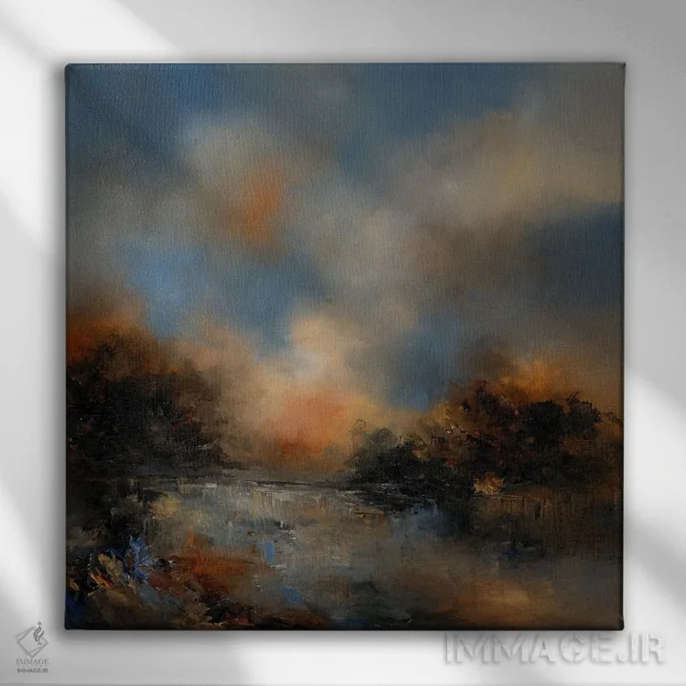 تابلو دشتهای پاییزی II اثر جی.اِی آرت (برند هنری) - نمای روبهرو روی دیوار