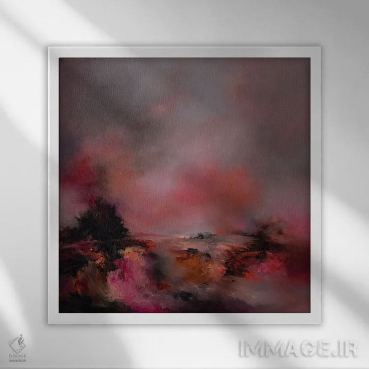 تابلو سرخی (یا گونه سرخ شدن) اثر جی.اِی آرت (برند هنری) - نمای قابدار سفید