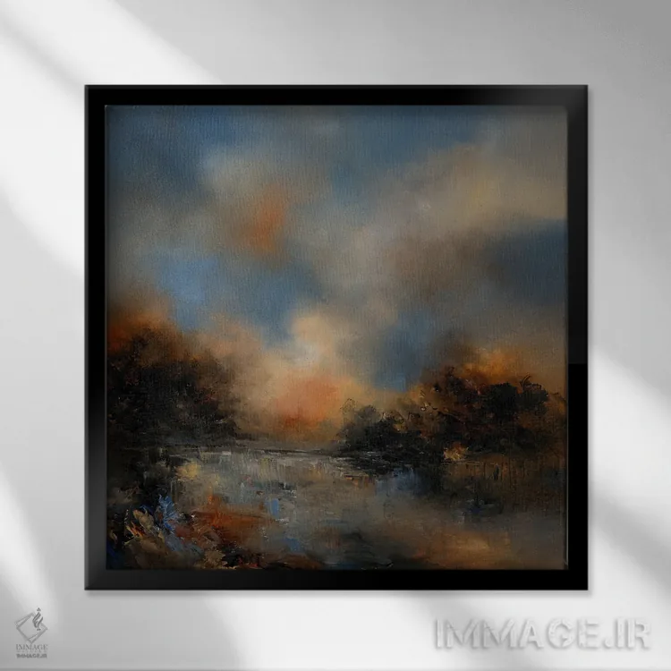 تابلو دشتهای پاییزی II اثر جی.اِی آرت (برند هنری) - نمای قابدار مشکی