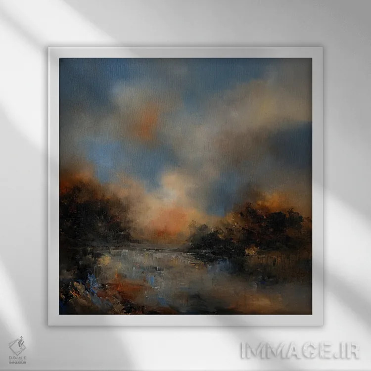 تابلو دشتهای پاییزی II اثر جی.اِی آرت (برند هنری) - نمای قابدار سفید