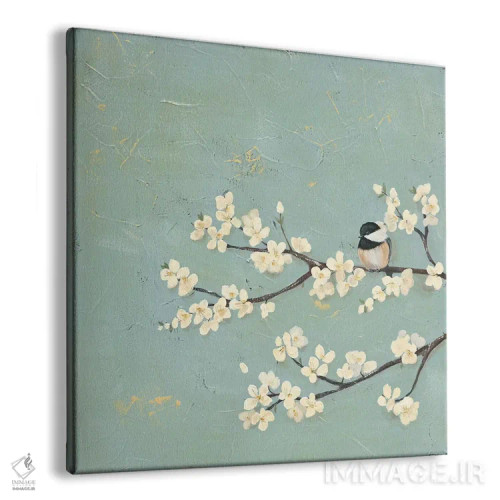 تابلو چیکادی و درخت سرخدار I (نوعی پرنده و نوعی درختچه) اثر جید رینولدز - نمای پرسپکتیو محصول