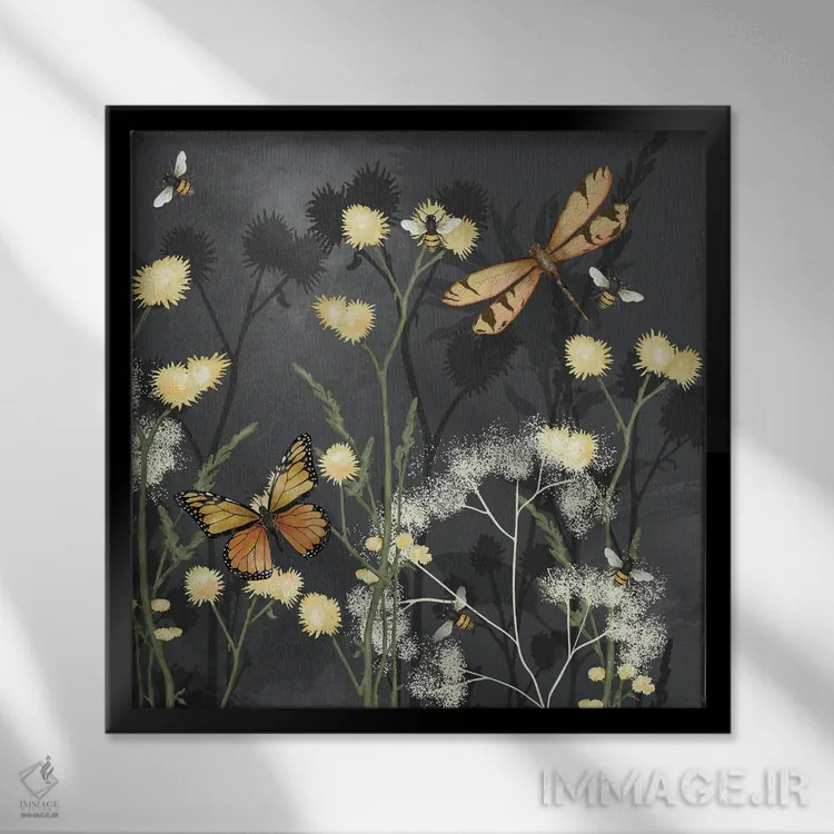 تابلو جادوی باغ II اثر جید رینولدز - نمای قابدار مشکی