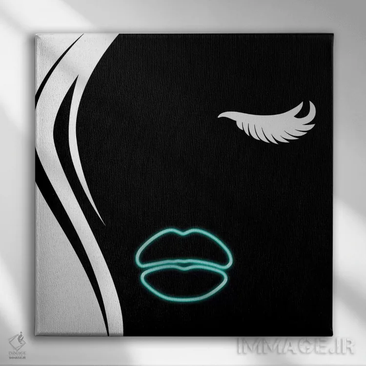 تابلو درخشندگی چهره در تاریکی اثر جیس گری - نمای روبهرو روی دیوار