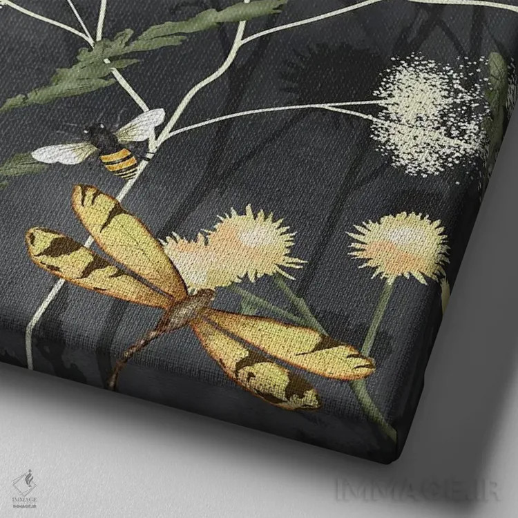 تابلو جادوی باغ I اثر جید رینولدز - نمای نزدیک بافت بوم