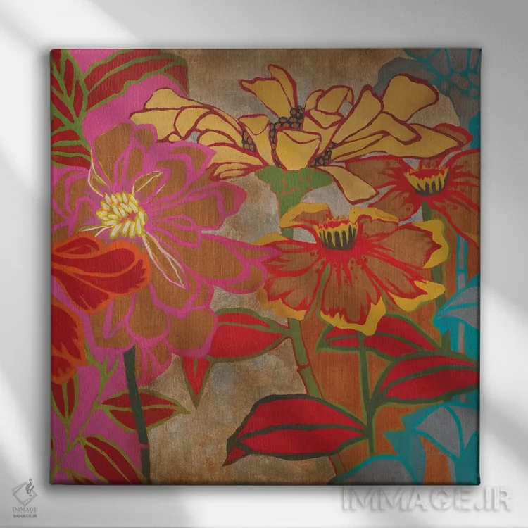 تابلو رنگ خالص اثر لیز جارباور - نمای روبهرو روی دیوار