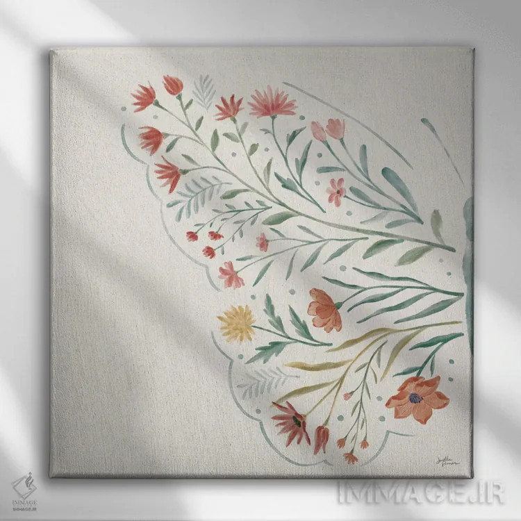 تابلو حال و هوای گل وحشی شش (بدون نوشته) اثر جِنل پنر - نمای روبهرو روی دیوار