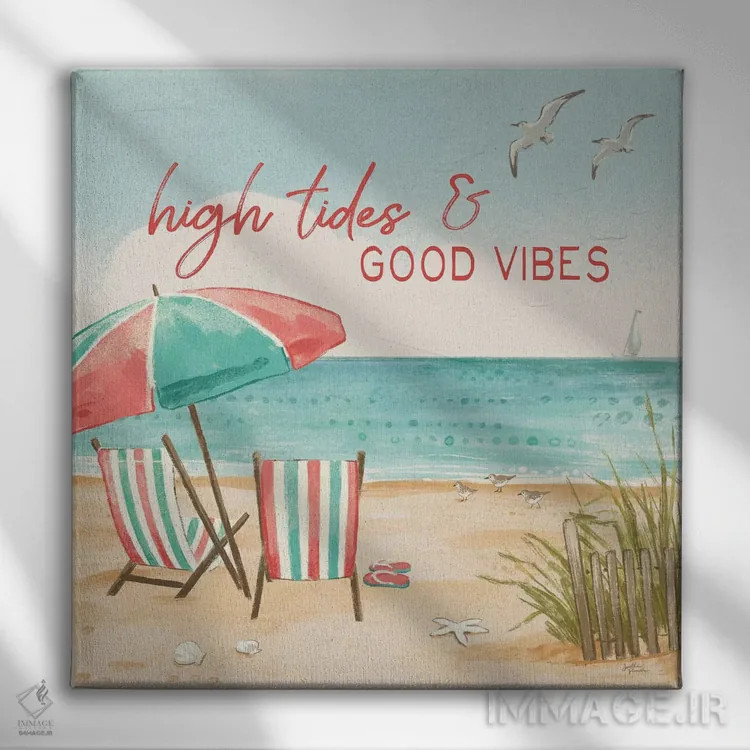 تابلو زمان ساحل دو اثر جِنل پنر - نمای روبهرو روی دیوار