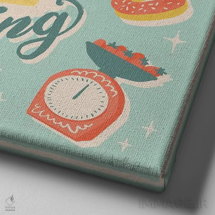 تابلو تازه پخته شده دو اثر جِنل پنر - نمای نزدیک بافت بوم