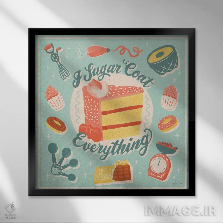 تابلو تازه پخته شده دو اثر جِنل پنر - نمای قابدار مشکی