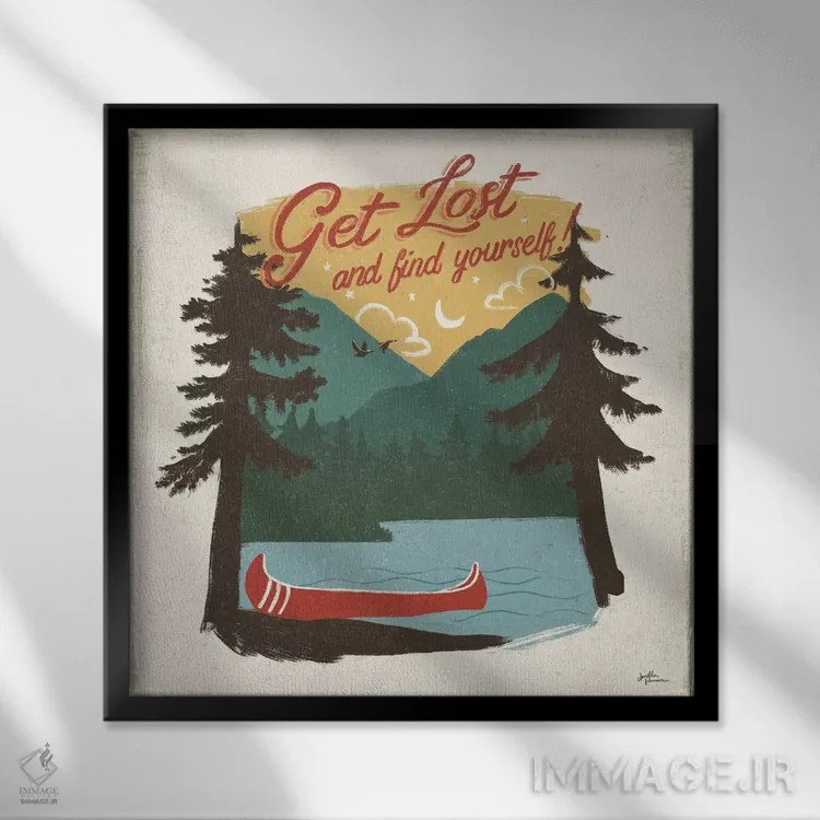 تابلو دریاچه قدیمی پنج (بدون خطوط) اثر جِنل پنر - نمای قابدار مشکی