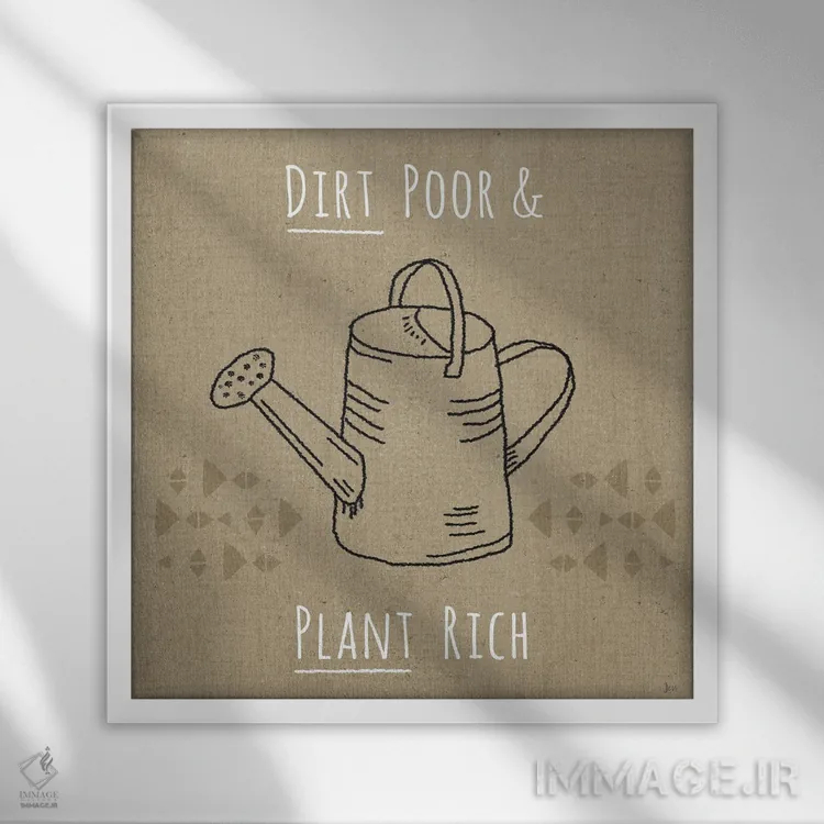 تابلو کاشت خانگی IV اثر جس آیکن - نمای قابدار سفید