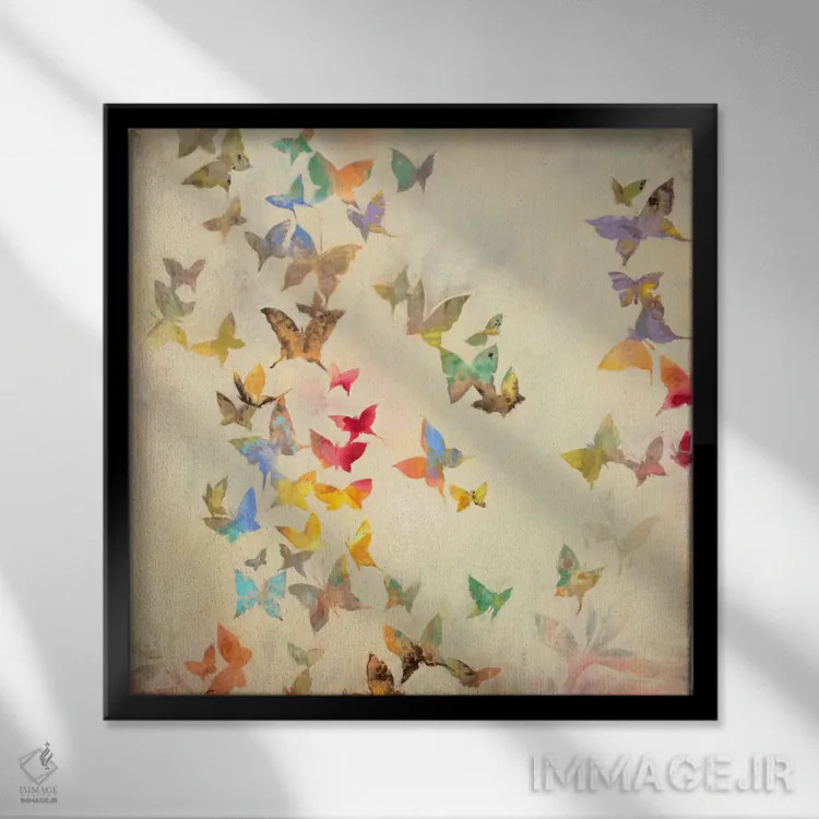 تابلو سراپا هیجان اثر لیز جارباور - نمای قابدار مشکی