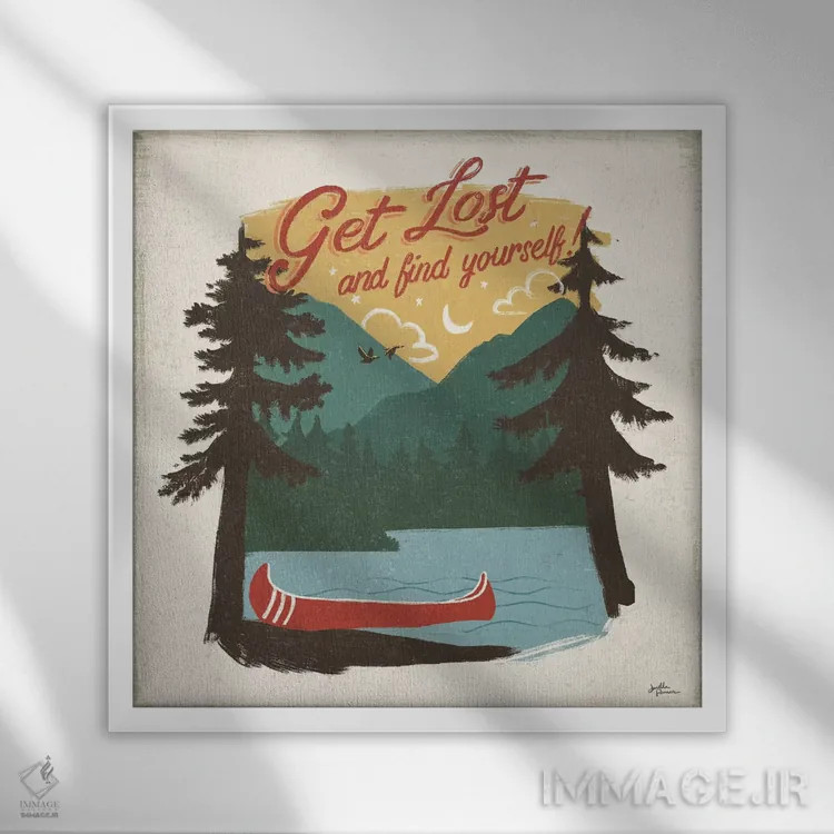 تابلو دریاچه قدیمی پنج (بدون خطوط) اثر جِنل پنر - نمای قابدار سفید