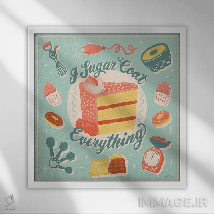 تابلو تازه پخته شده دو اثر جِنل پنر - نمای قابدار سفید