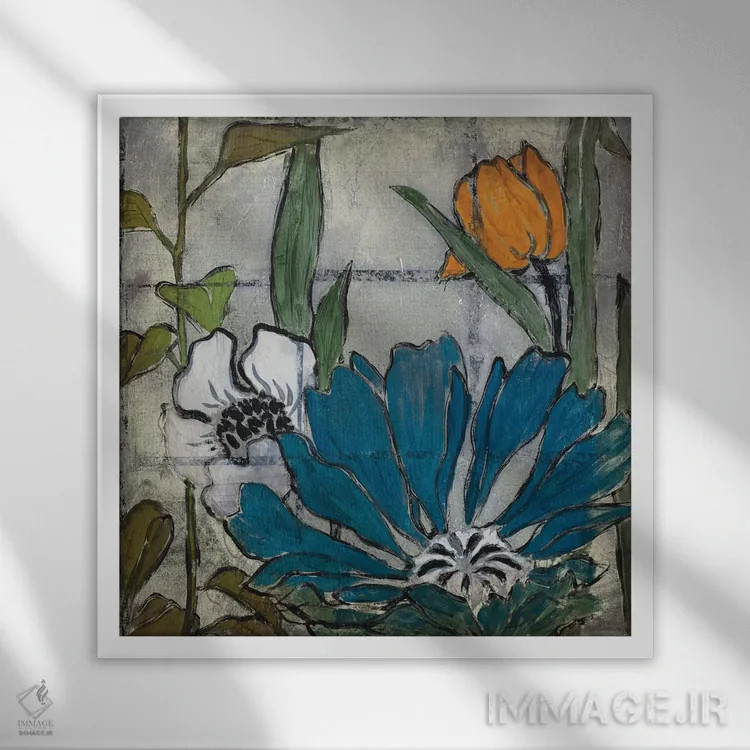 تابلو روزهای نقرهای دو اثر لیز جارباور - نمای قابدار سفید