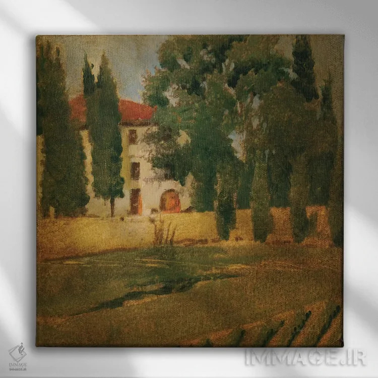 تابلو سفر به دور دنیا دو اثر لیز جارباور - نمای روبهرو روی دیوار