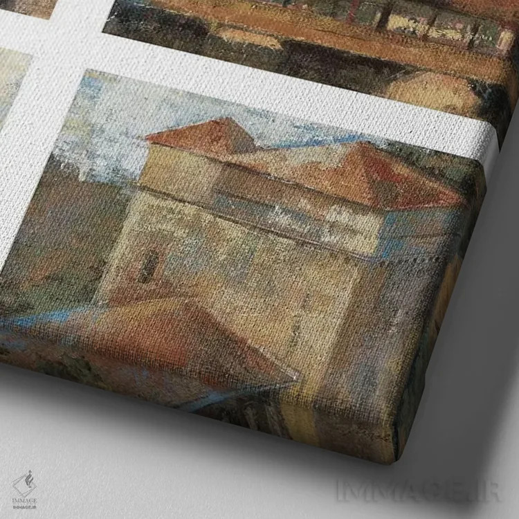 تابلو مجموعه توسکانی (منطقه ایتالیا) اثر لیز جارباور - نمای نزدیک بافت بوم