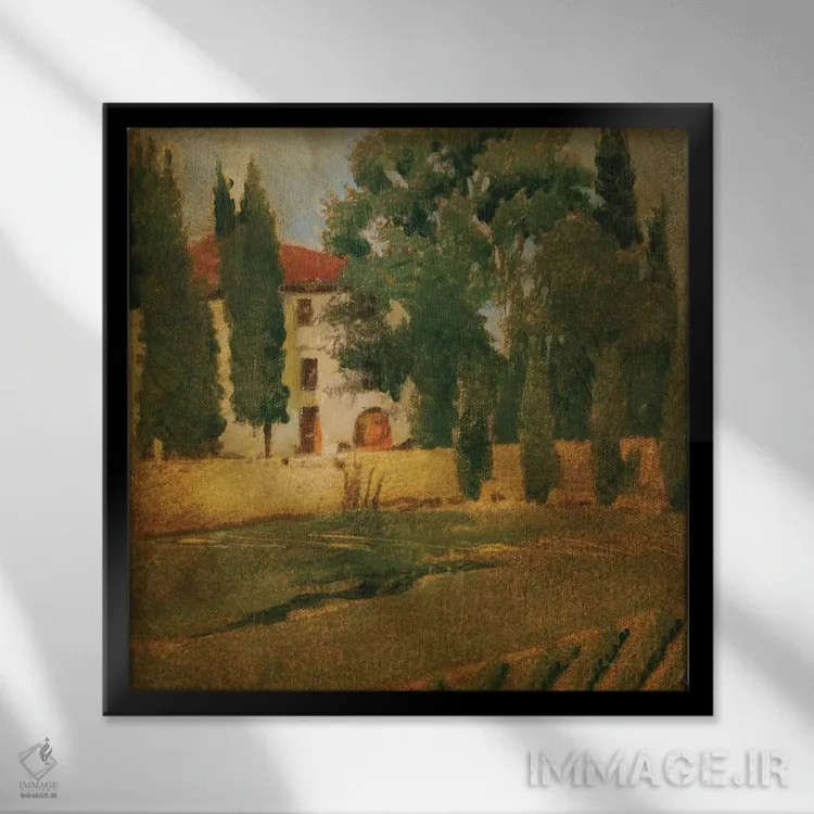 تابلو سفر به دور دنیا دو اثر لیز جارباور - نمای قابدار مشکی