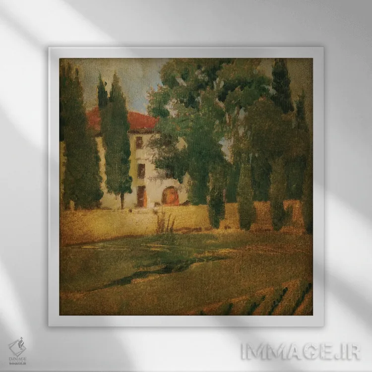 تابلو سفر به دور دنیا دو اثر لیز جارباور - نمای قابدار سفید