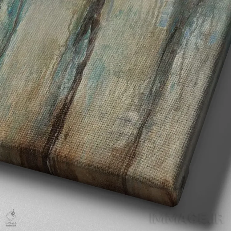 تابلو بادهای نجوا کننده اثر لیز جارباور - نمای نزدیک بافت بوم