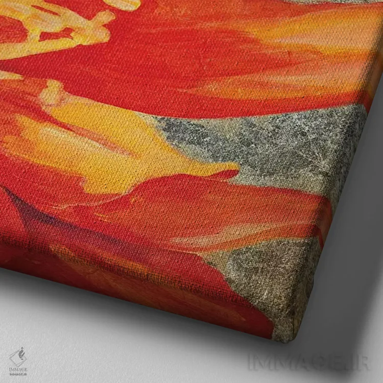 تابلو گیاهان عتیقه یک اثر لیز جارباور - نمای نزدیک بافت بوم