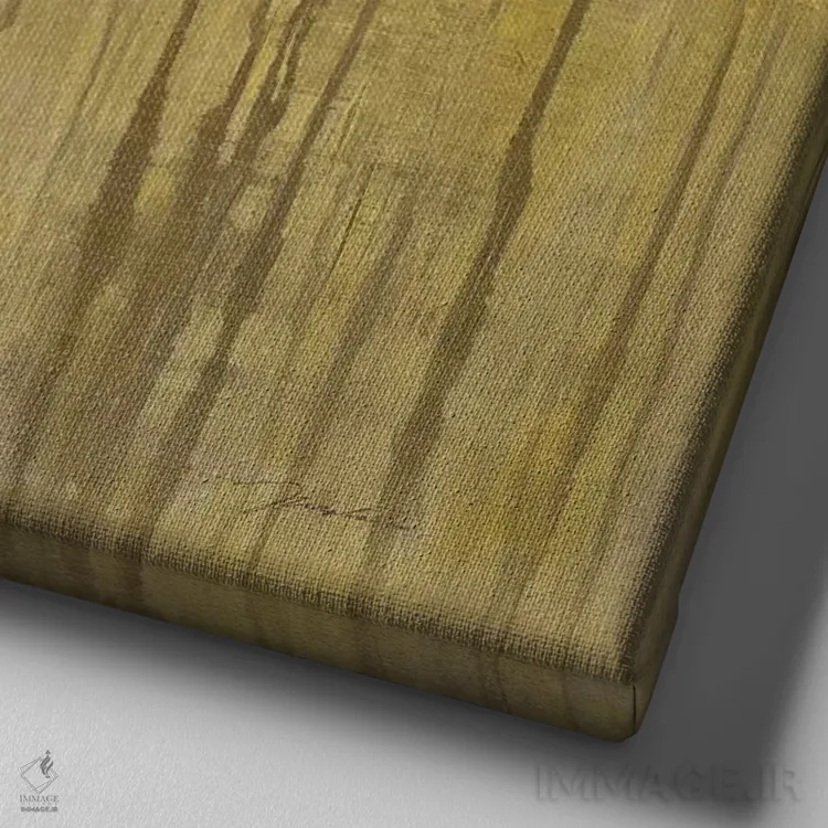 تابلو سیاه و سفید یک اثر لیز جارباور - نمای نزدیک بافت بوم