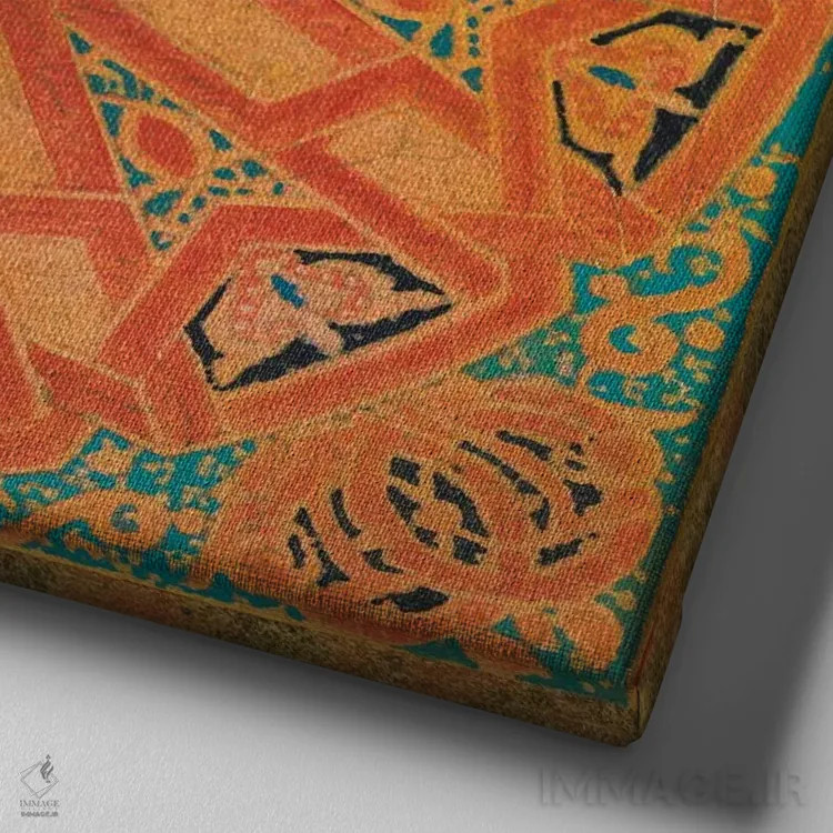 تابلو سکههای ایرانی ۳ اثر لیز جارباور - نمای نزدیک بافت بوم