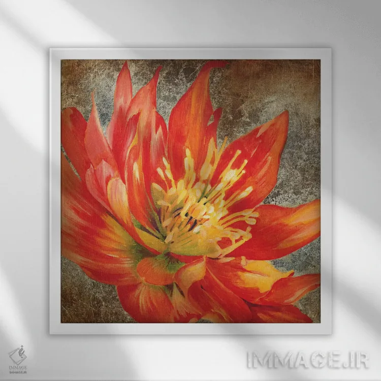 تابلو گیاهان عتیقه یک اثر لیز جارباور - نمای قابدار سفید