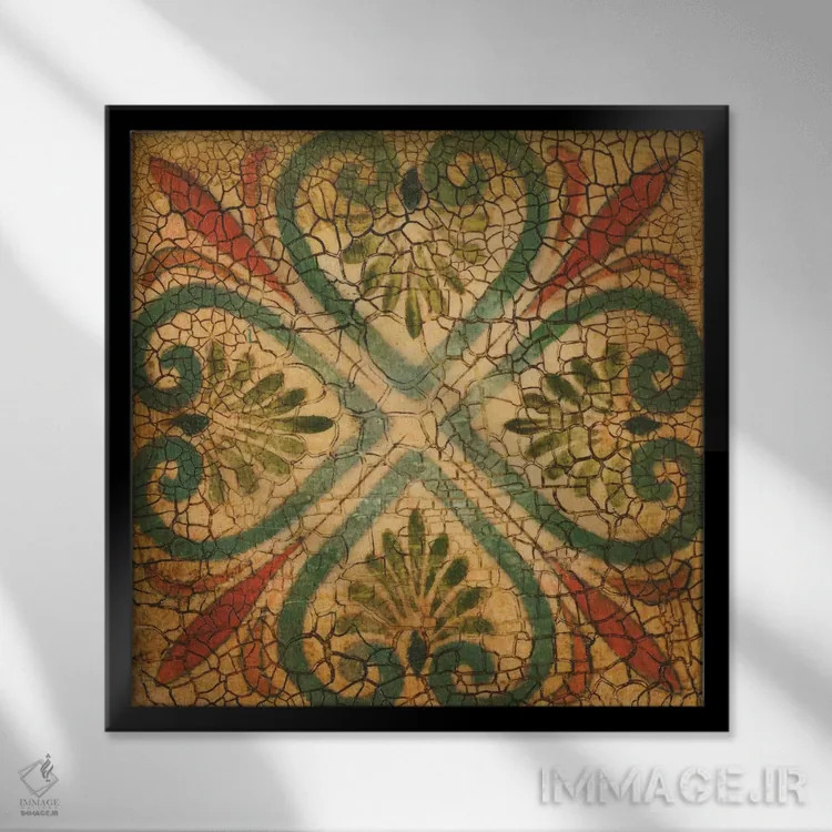 تابلو کاشیهای اسپانیایی ۶ اثر لیز جارباور - نمای قابدار مشکی