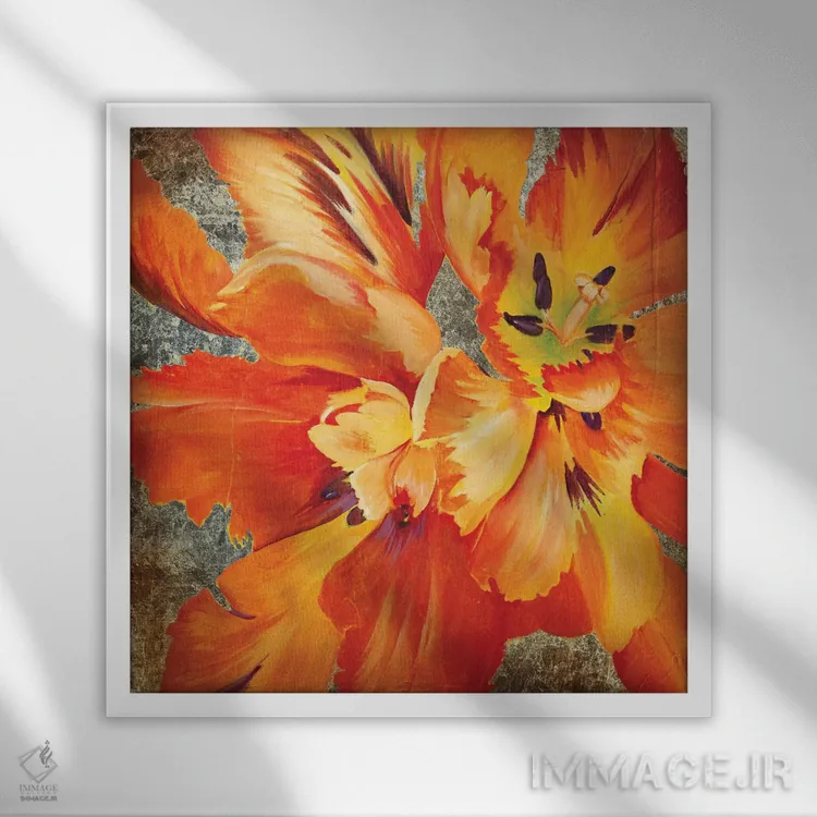 تابلو گیاهان عتیقه دو اثر لیز جارباور - نمای قابدار سفید