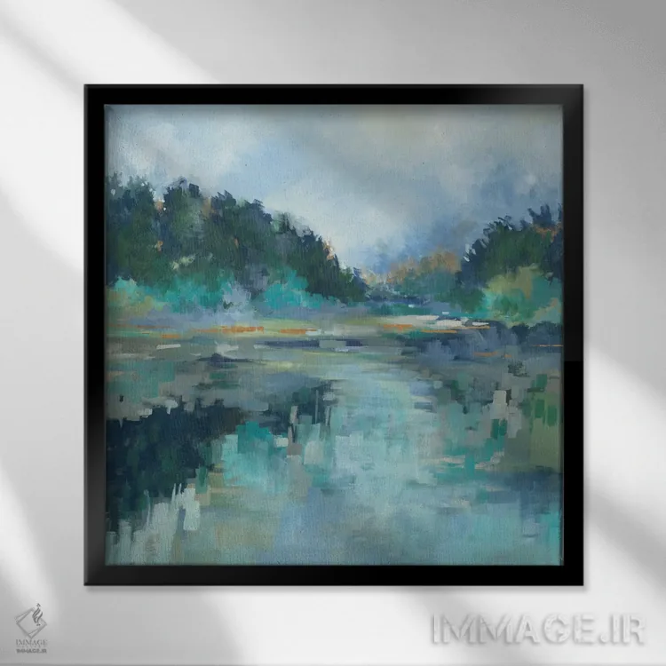 تابلو فضای آرام اثر لیز جارباور - نمای قابدار مشکی