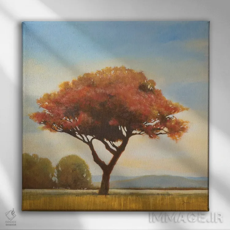 تابلو در پایان روز اثر لیز جارباور - نمای روبهرو روی دیوار