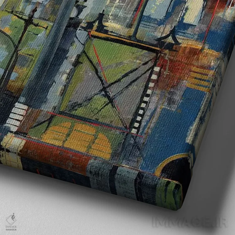 تابلو طرحهای شهری اثر لیز جارباور - نمای نزدیک بافت بوم