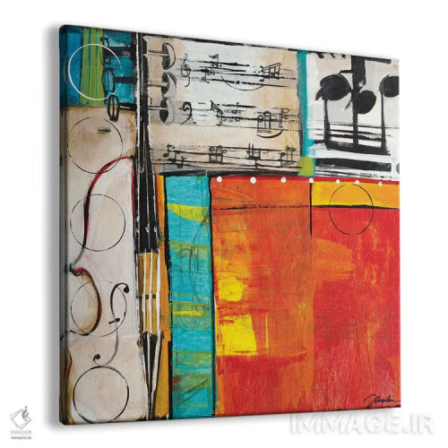 تابلو نت موسیقی ۲ اثر لیز جارباور - نمای پرسپکتیو محصول
