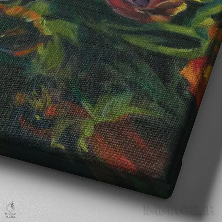 تابلو زندگی خوشیمن اثر لیز جارباور - نمای نزدیک بافت بوم