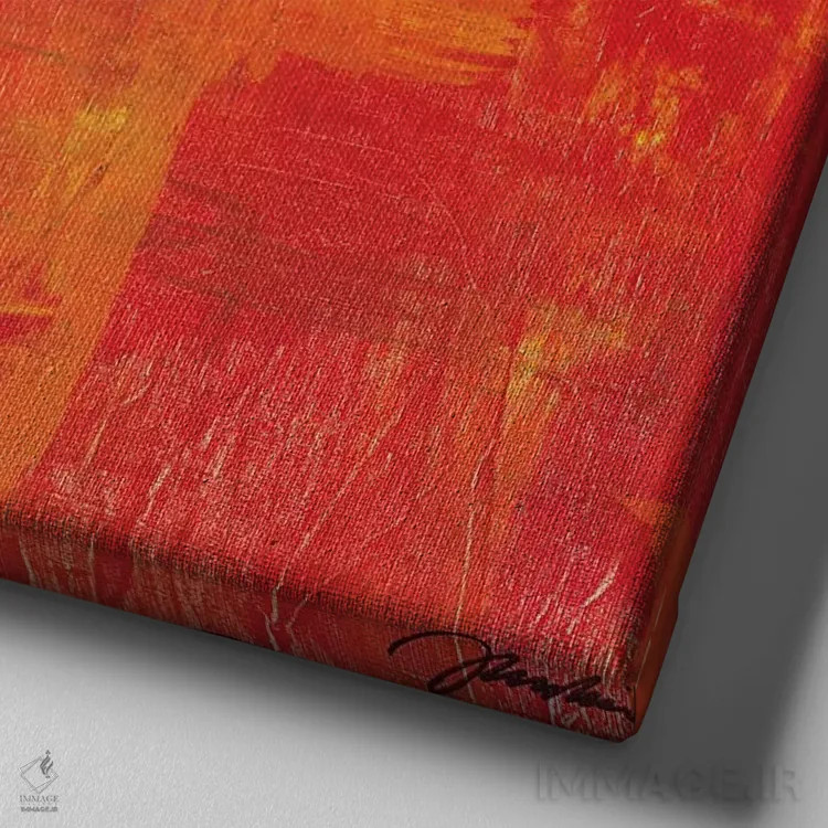 تابلو نت موسیقی ۲ اثر لیز جارباور - نمای نزدیک بافت بوم