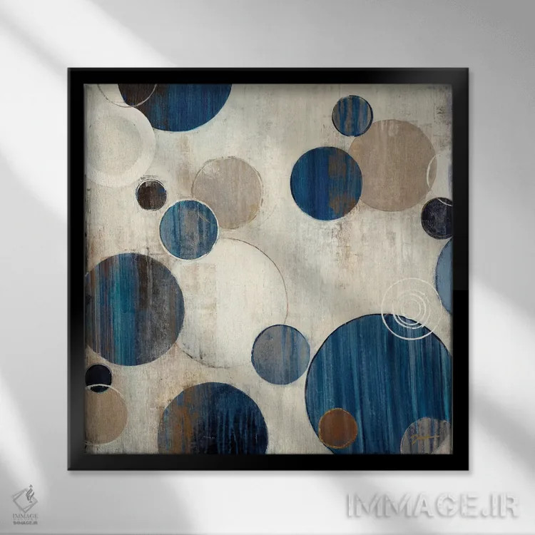 تابلو حبابهای خنک اثر لیز جارباور - نمای قابدار مشکی