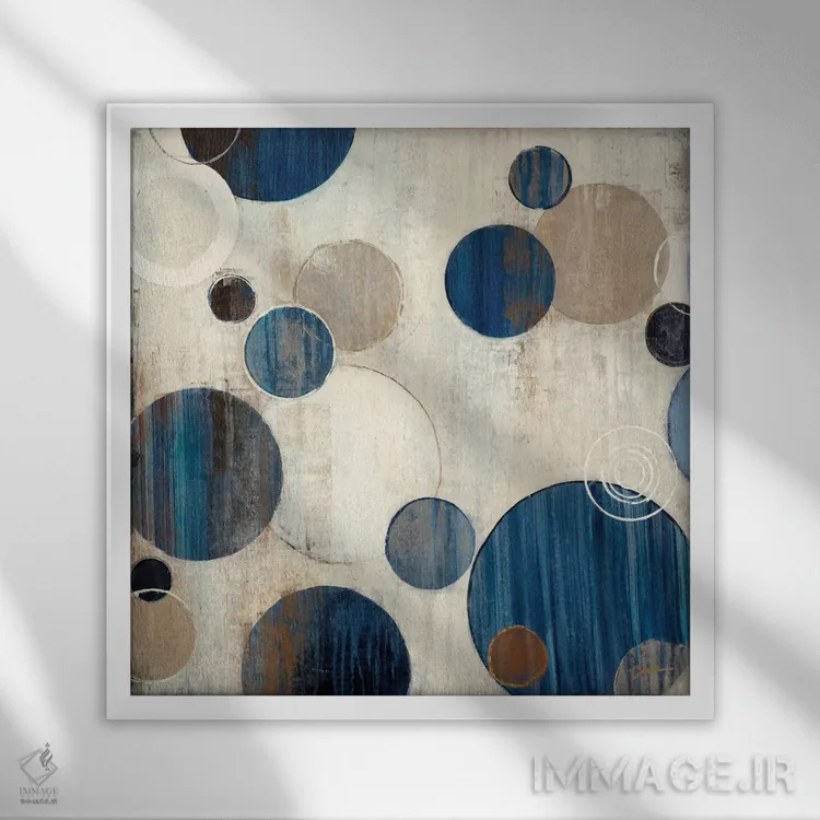 تابلو حبابهای خنک اثر لیز جارباور - نمای قابدار سفید